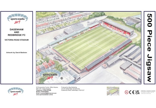 Victoria Road Stadium Fine Art Jigsaw Puzzle - Dagenham & Redbridge FC Victoria Road Stadium Fine Art Jigsaw Puzzle - Dagenham & Redbridge FC